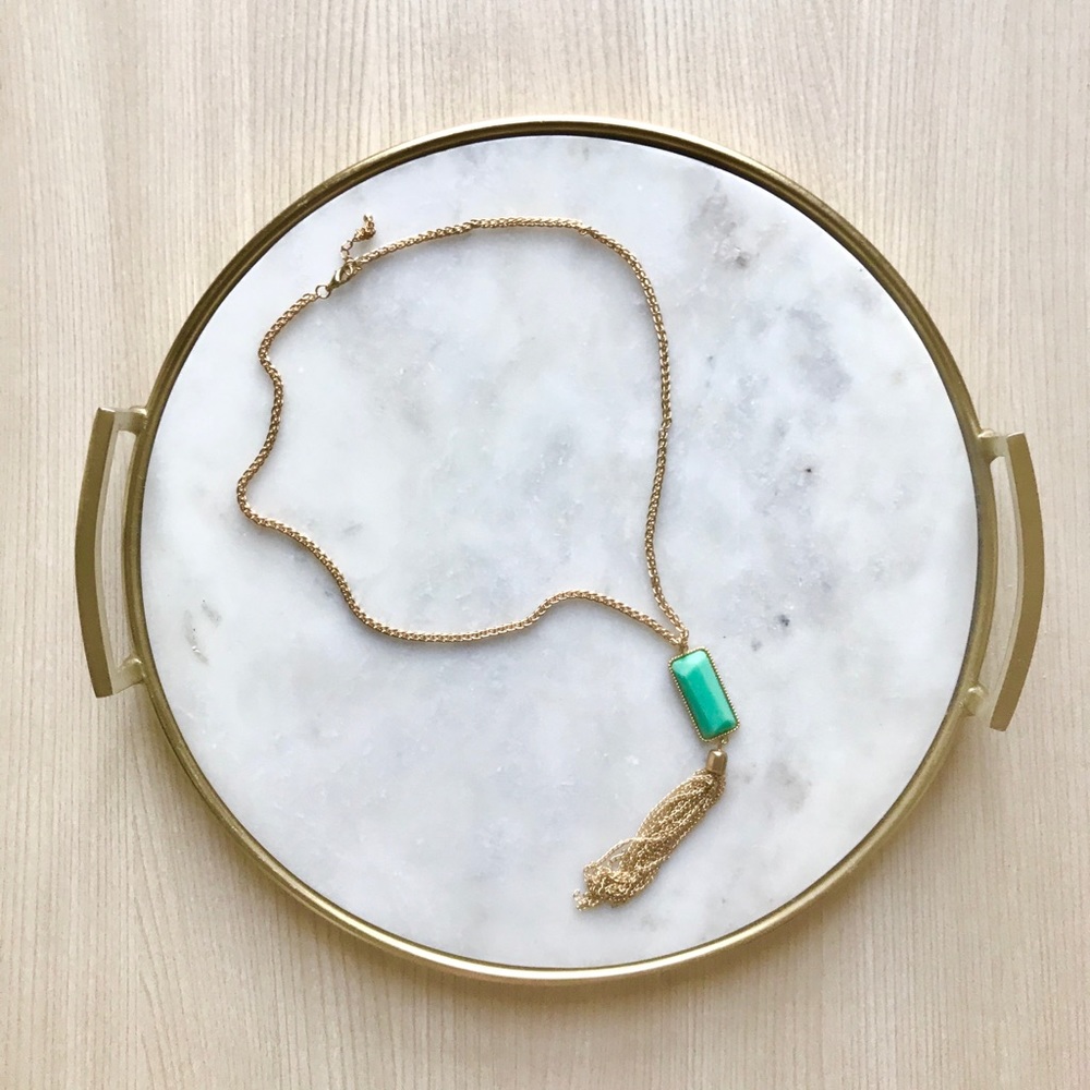 Turquoise and Gold Statement Necklace